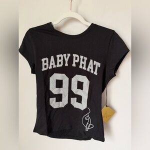 Viral Baby Phat Jersey style Black Graphic T-Shirt